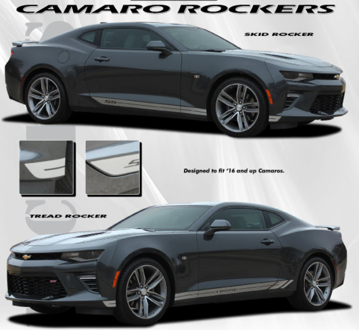 2016+ Camaro Body Stripe Kit, ROCKER Side Stripes, Single Color, Skid Blank Rocker